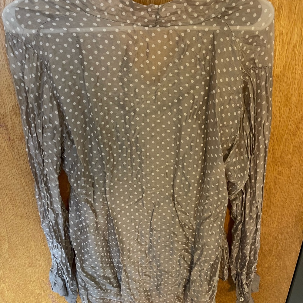 Tempo Paris Brown Polka Dot Blouse